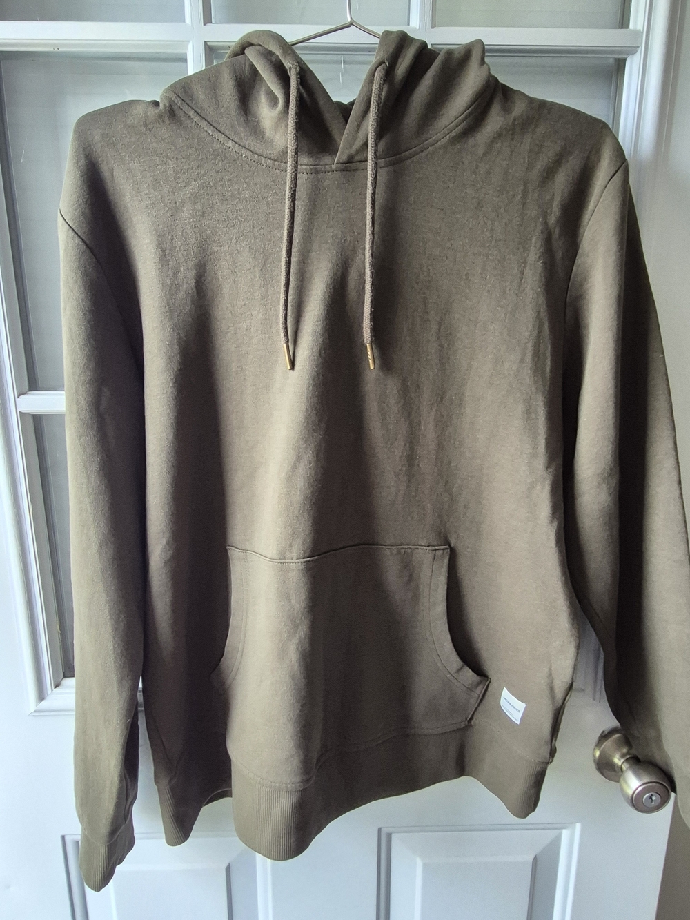 Jack & Jones Olive Hooded Pullover Sweatshirt